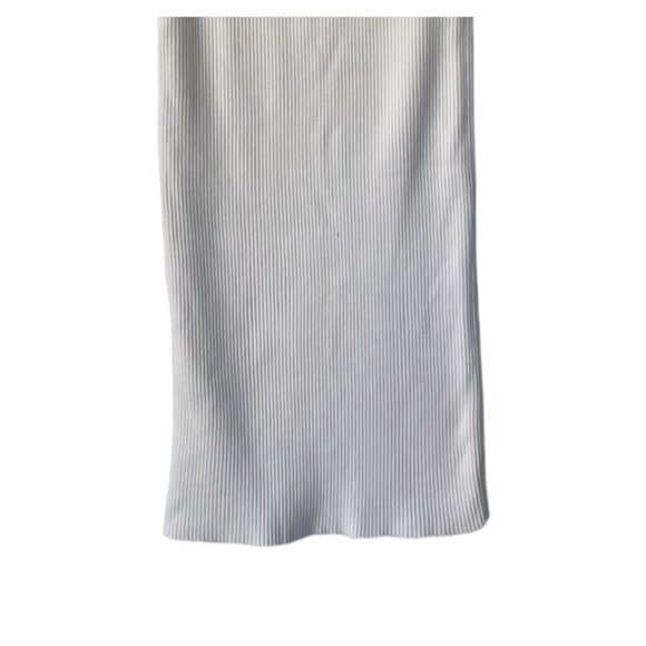 Zara Pencil Midi Skirt Size S  Bodycon Ribbed Knit Cream Off White - Picture 6 of 7